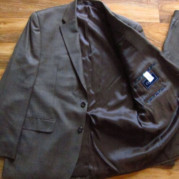 NWT- Mens CHAPS Ralph Lauren Brown Suit Size 42R & Pants 32 X 32- 100% Wool - Picture 6 of 16